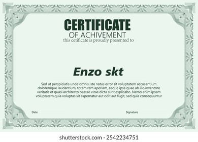 Classic certificate template pro illustration