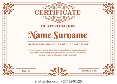 Classic Certificate Template Pro Vector