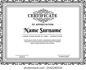 Classic Certificate Template Pro Vector