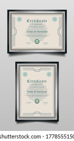 Classic Certificate Templates with Abstract Ornaments