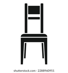 Classic chair icon simple vector. Room furniture. Cook dinner