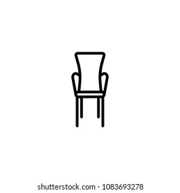 classic chair line icon