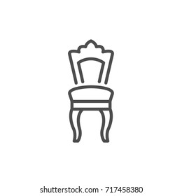 Classic chair line icon