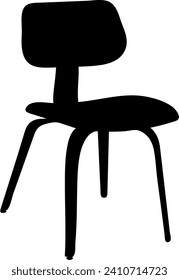 classic chair silhouette vector illustration