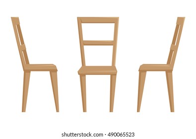 Classic chairs furniture for office, cafe, restoran, home kitchen interior scene design. 