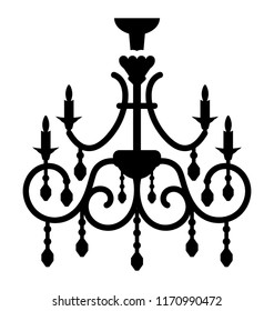 
Classic Chandelier Vector Icon Design
