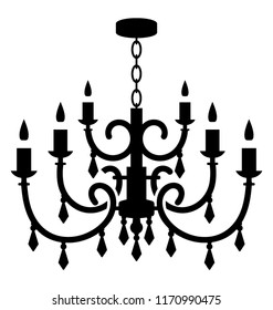
Classic chandelier vector icon design

