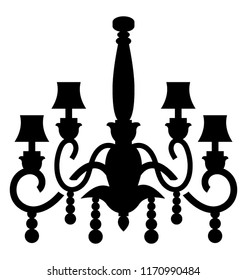 
Classic chandelier vector icon design
