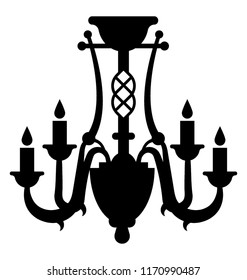 
Classic chandelier vector icon design
