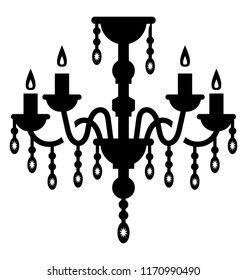 
Classic chandelier vector icon design
