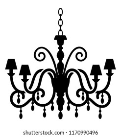 
Classic chandelier vector icon design

