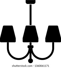 Classic chandelier vector icon design