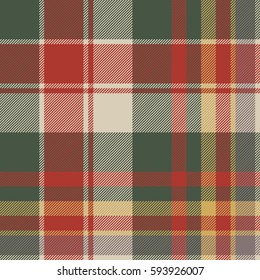 Classic check tartan diagonal seamless fabric texture. Vector illustration.