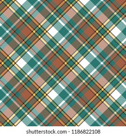 Classic check tartan seamless pattern. Vector illustration.