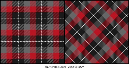 Classic checker buffalo plaid seamless pattern vector. Background graphic tartan check fashion design use for print, texture, cloth, fabric, flannel.