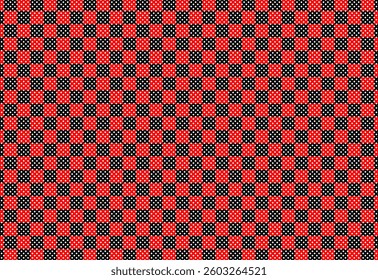classic checkerboard pattern diamond cut, red, black Lumberjack or flanel pattern, paper pattern, seamless plaid pattern vector. Retro background fabric. Vintage checkered color geometric texture,