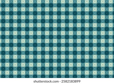 classic checkerboard pattern, light green, Lumberjack or flanel pattern, paper pattern, seamless plaid pattern vector. Retro background fabric. Vintage checkered color geometric texture,