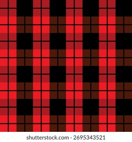 Patrón clásico de tela a cuadros con un diseño tradicional a cuadros, con líneas entrecruzadas que crean una textura textil atemporal y elegante rojo.