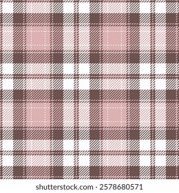 Classic Checkered Fabric with Pink and Brown