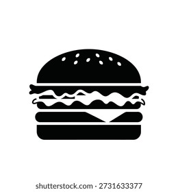 Klassische Cheeseburger Flaches Design Vektorgrafik Skalierbare Kunst