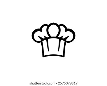 Classic Chef Cap for Kitchen, Bakery, and Culinary Art, chef vector design template