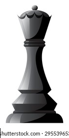 Classic chess piece in black