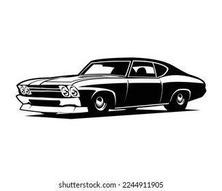 classic chevy camaro car logo silhouette. best side view for badge, emblem, concept, sticker design. svg
