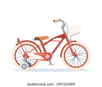 Classic Children Tricycle Bicycle Illustration