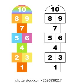 classic children's game. Vector illustration