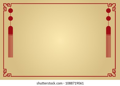 The Classic Chinese Background With The Chinese Knot