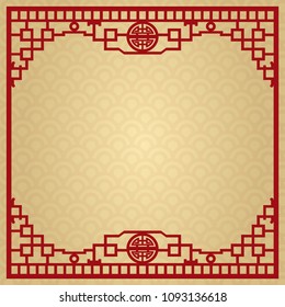 The Classic Chinese Background, The Window Frame Decoration
