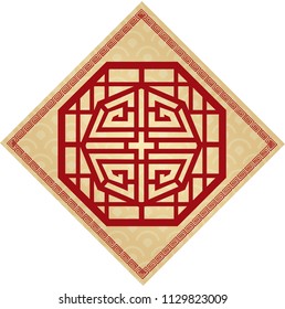 The Classic Chinese Background, The Window Frame Decoration 