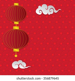 Classic Chinese new year background. Chinese character