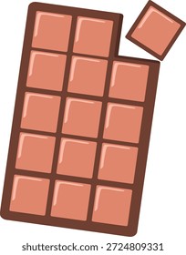 Ilustração clássica de barra de chocolate simbolizando doçura, sobremesas e iguarias atemporais do Dia dos Namorados.
