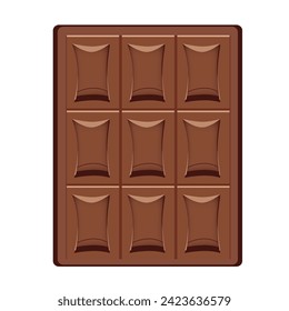 Classic chocolate bar. Vector illustration without AI