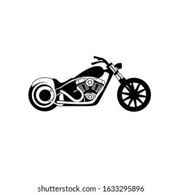 Classic Chopper Motorcycle Silhouette Logo Stock Vector (Royalty Free ...