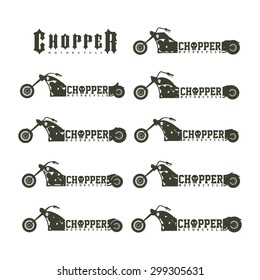 classic chopper motorcycle theme set