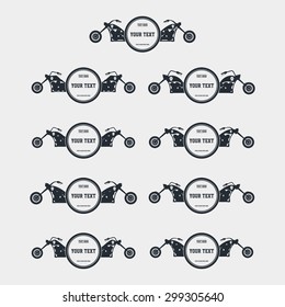 classic chopper motorcycle theme set