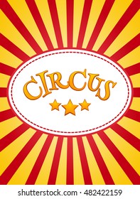 Classic circus poster design template.