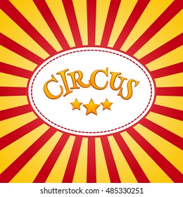 Classic circus poster design template. Circus background design.