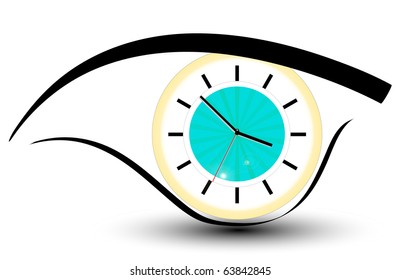 classic clock eyeball vector