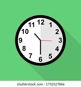 Icono de reloj clásico, a las diez y media