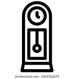 Klassisches Uhrensymbol mit Umrissstil