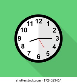 Classic clock icon, Quarter past eight o'clock