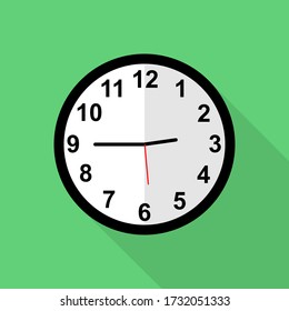 Classic clock icon, Quarter to three o'clock