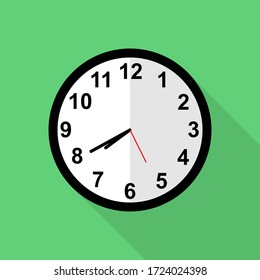 Classic clock icon, Twenty minutes to eight o'clock