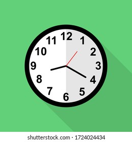 Classic clock icon, Twenty minutes past eight o'clock