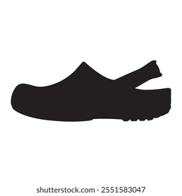 Classic Clog Shoes Silhouette Vector Illustration