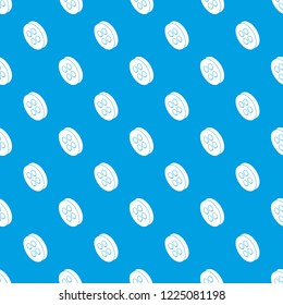 Classic clothes button pattern vector seamless blue repeat for any use