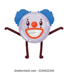 classic clown emoticon comic character
